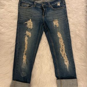 Distressed Denim Jeans
